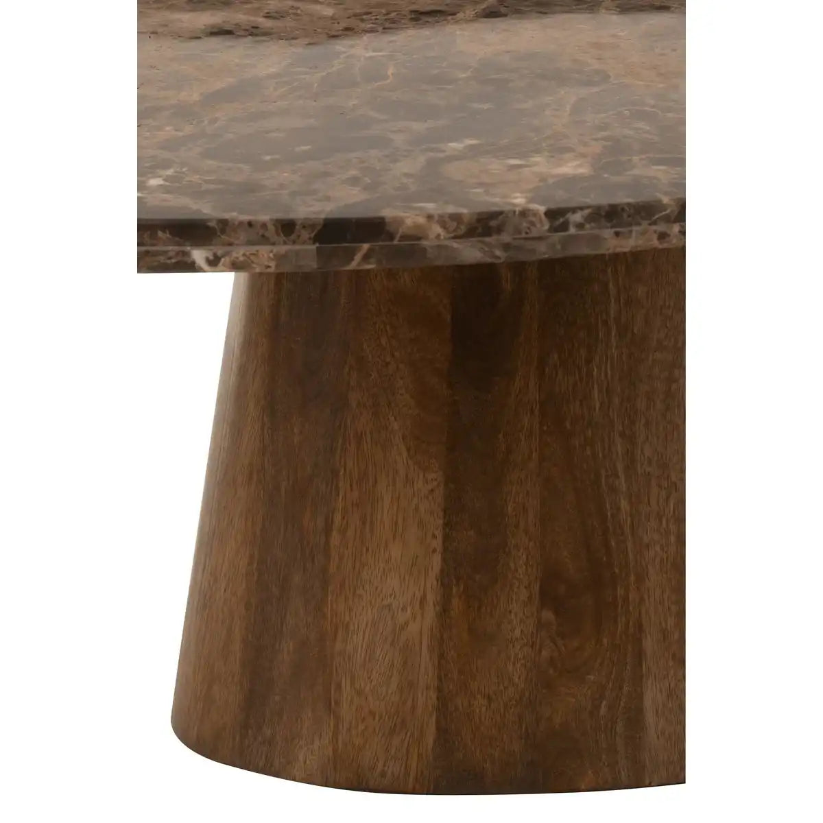J -Line Couchtisch Oval - Marmor/Mangohout - Brown