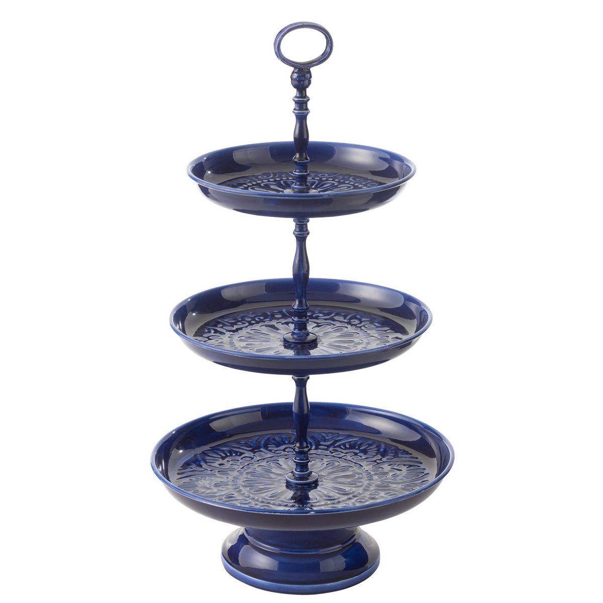 J-Line Plateau 3Niv Pag Metal Blau