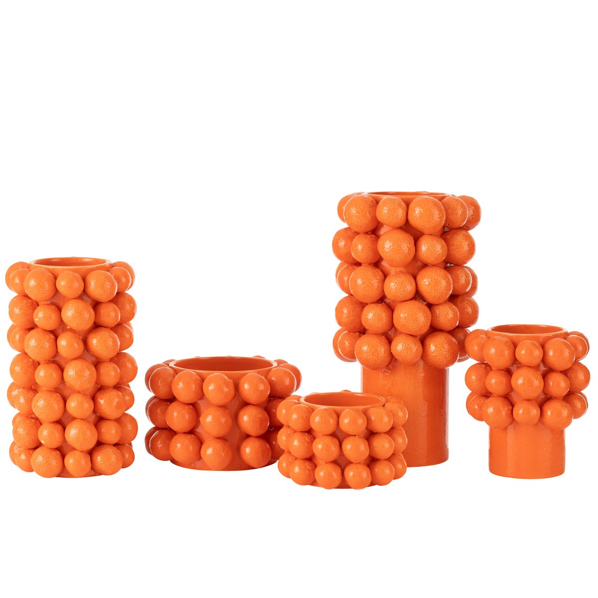 J -Line Vase Orangen - Keramik - Orange - groß - 34,5 cm hoch