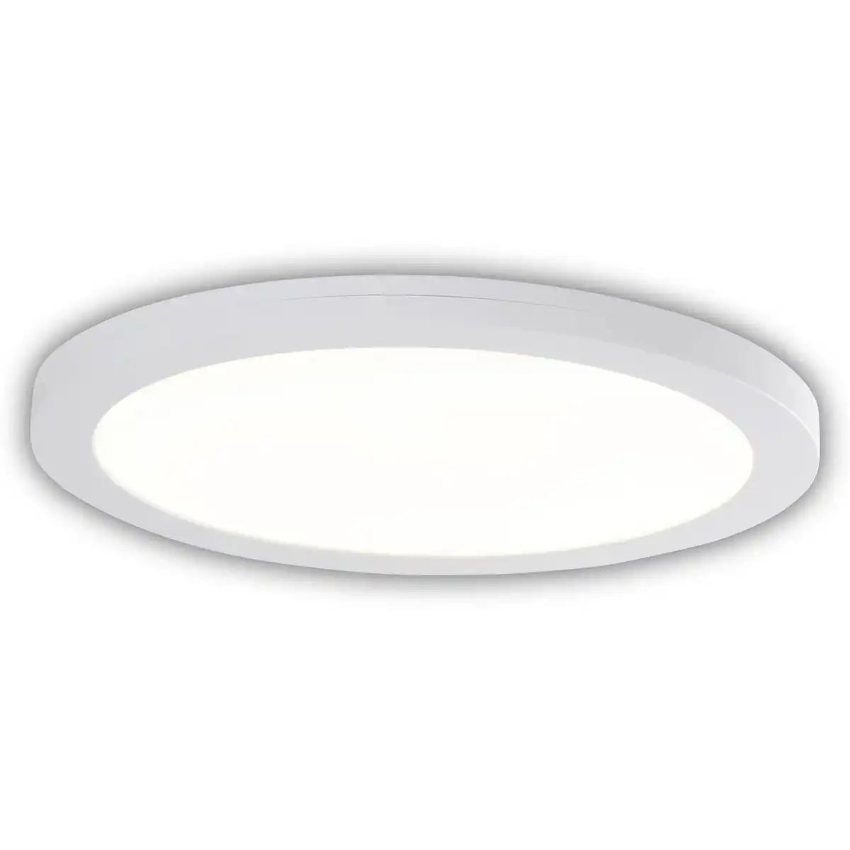 LED Deckenleuchte "BONUS" Ø29 cm, Funktionsleuchte Einbau- und Aufbau möglich, Deckenlampe aus Metall und Kunststoff in weiß, mit fest verbauten LEDs, inkl. CCT-Farbwechsler