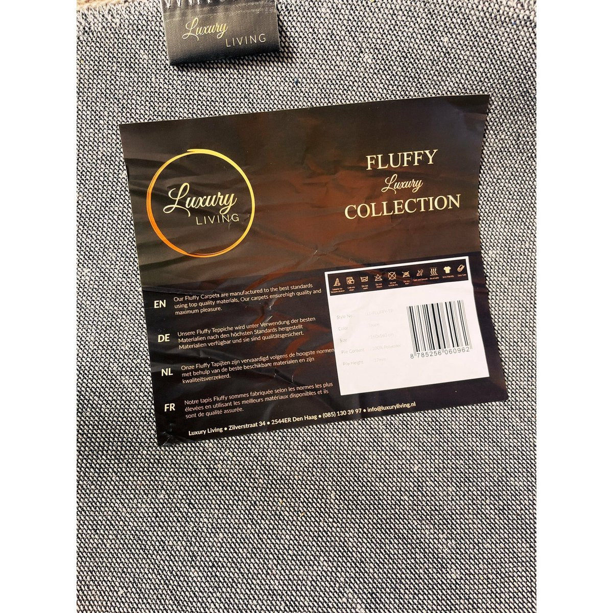 Flauschiger Teppich Schwarz 80x300CM