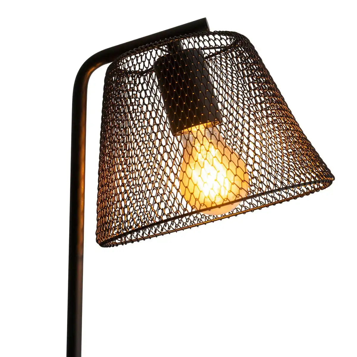 Tischleuchte "KORIE", Tischlampe aus Metall in Schwarz, mit E27-Fassung, 50 cm hoch, für Wohnbereich und Büro.