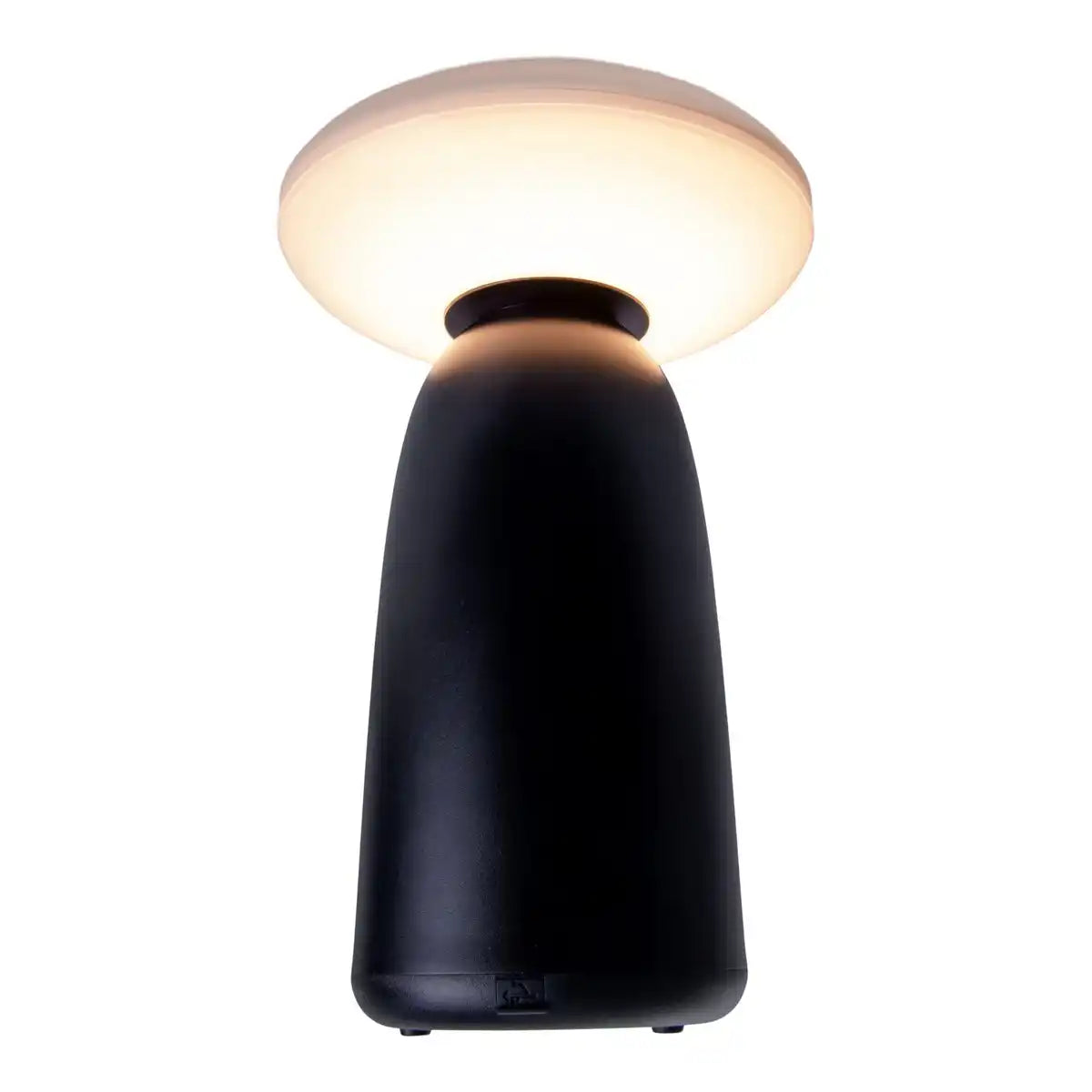 LED Solarleuchte "Ada" schwarz für Außen, LED Tischlampe aus Metall und Kunststoff 22,5 x 16 cm