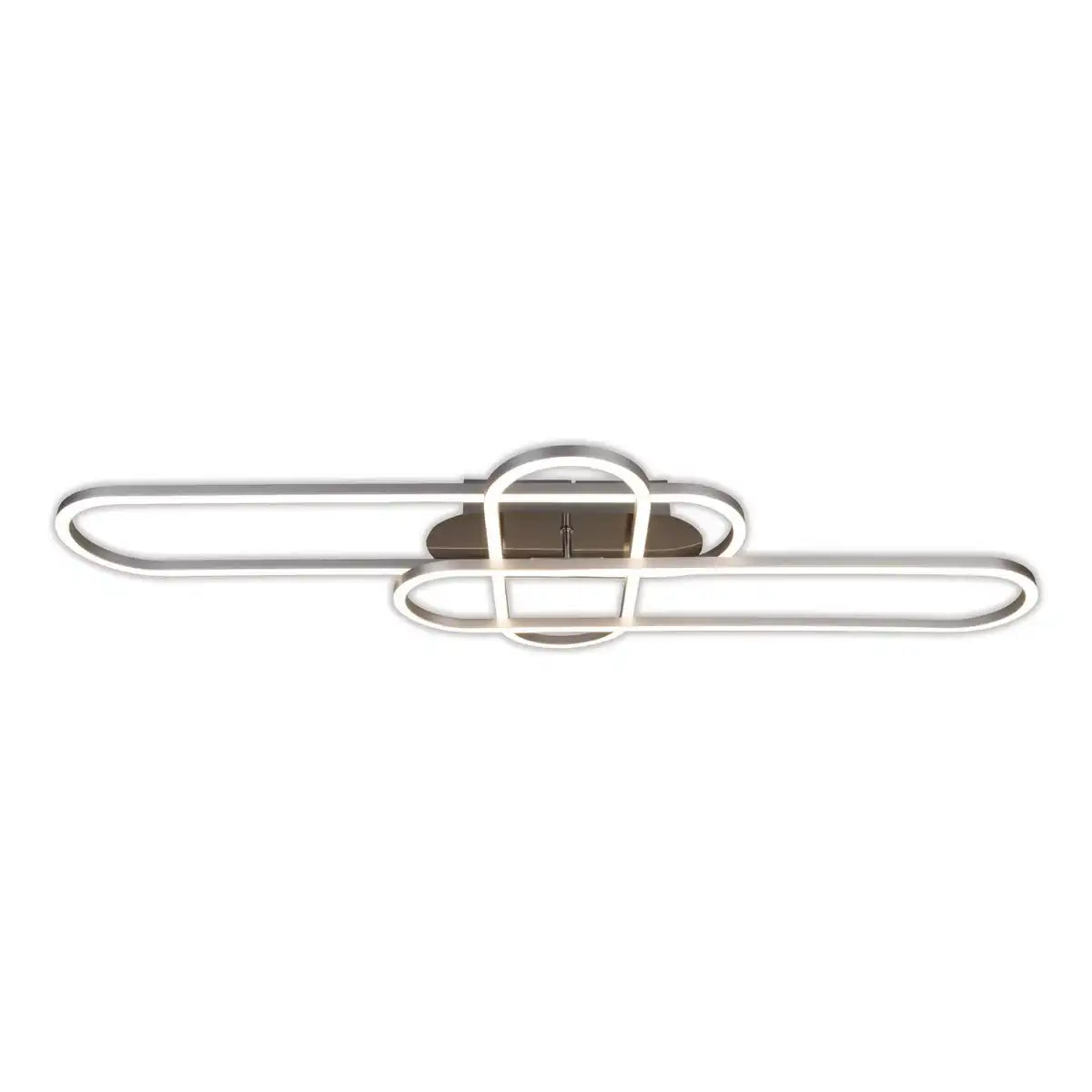LED-CCT-Deckenleuchte "CARLON" aus matt-silbernem Aluminium und Kunststoff, mit integrierter LED, 120 cm lang
