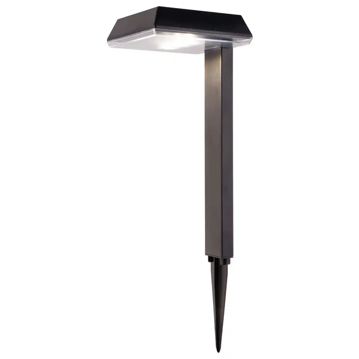 Solar-Dekoerdspieß "SIGI", 79 cm hoch, Kunststoff, schwarz, integrierte LEDs, warmweiß