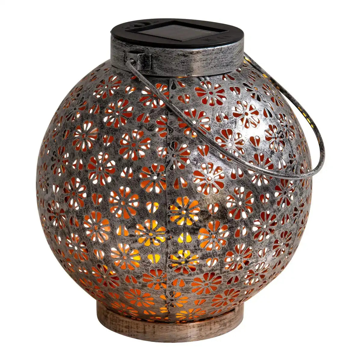 LED Deko-Solarleuchte L/B: 18cm silber