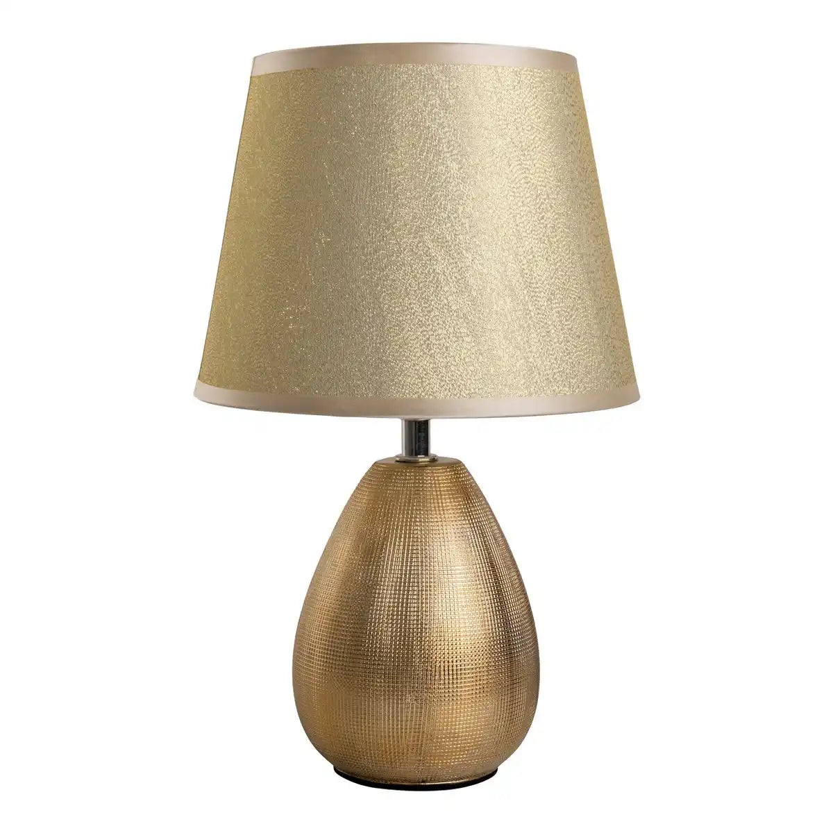 Keramik Tischleuchte "Simply Ceramics", Tischlampe aus Keramik, Gold, mit E14-Fassung, für Esszimmer, Wohnzimmer, Diele oder Büro, 31 cm hoch