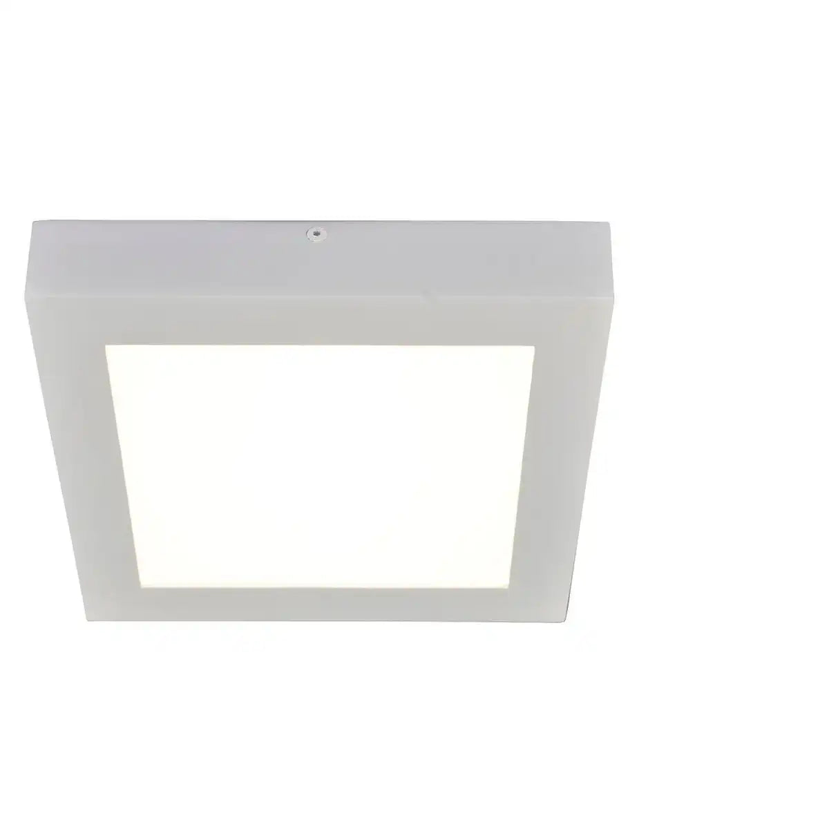 LED Aufbaupanel Aufbauleuchte aus hellgrauem Aluminium und weißem Kunststoff mit fest verbauten LEDs, 16,8 x 16,8 cm Büros, Praxen und sonstige Innenräume