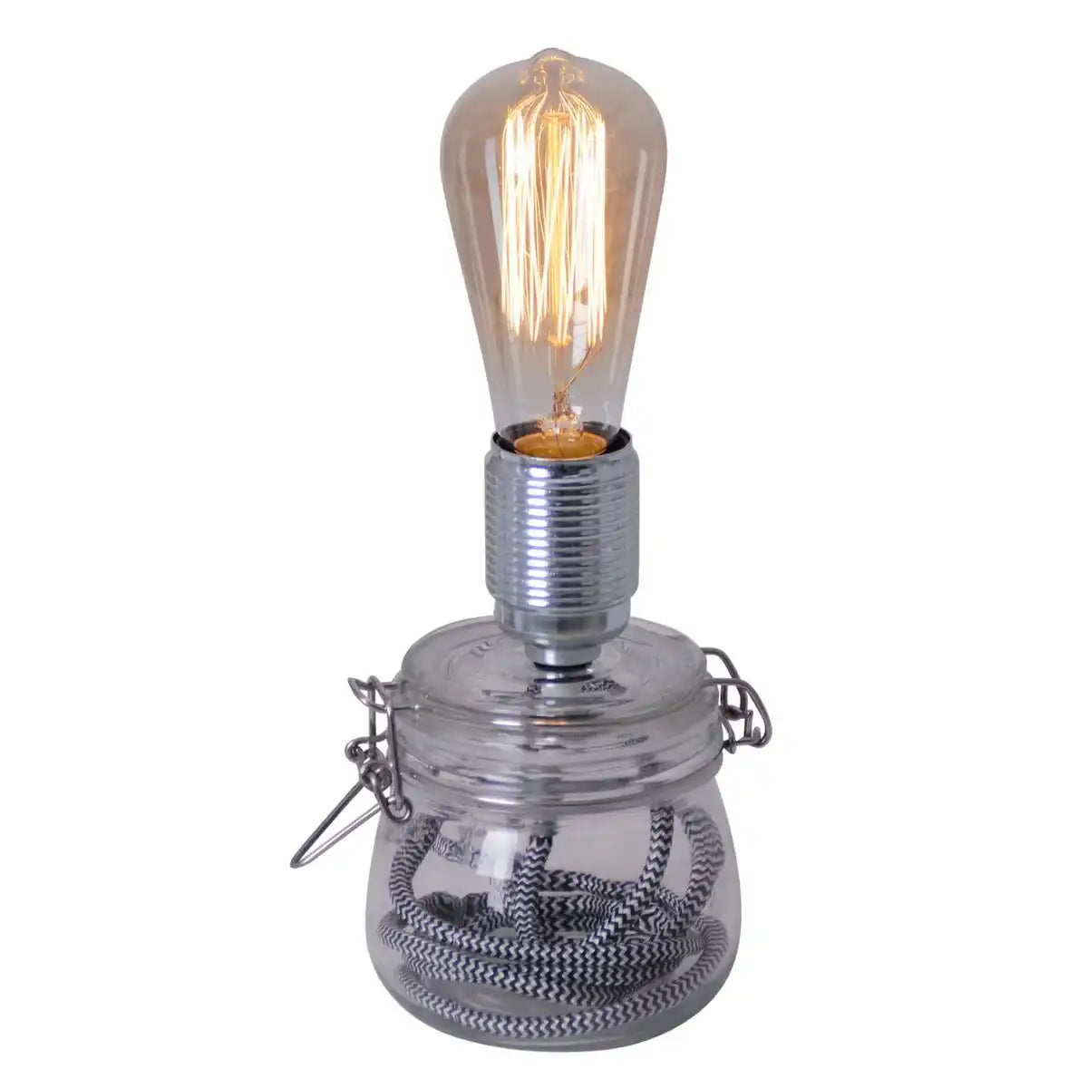 LED Glas-Tischleuchte "Max" h: 11cm klar incl. Leuchtmittel