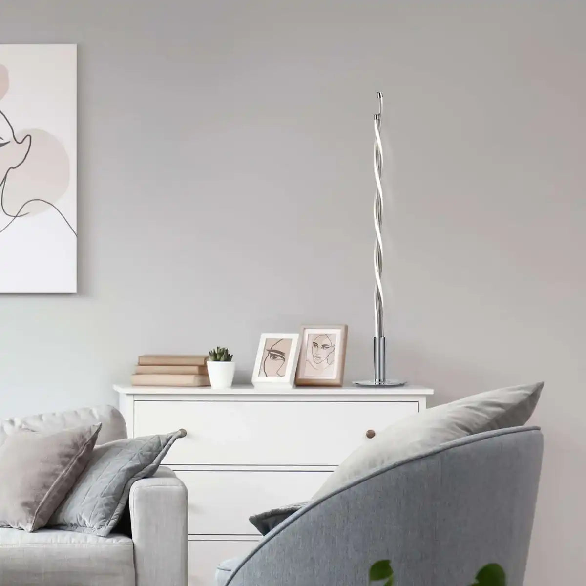 LED Tischleuchte h: 85cm "TWIST"