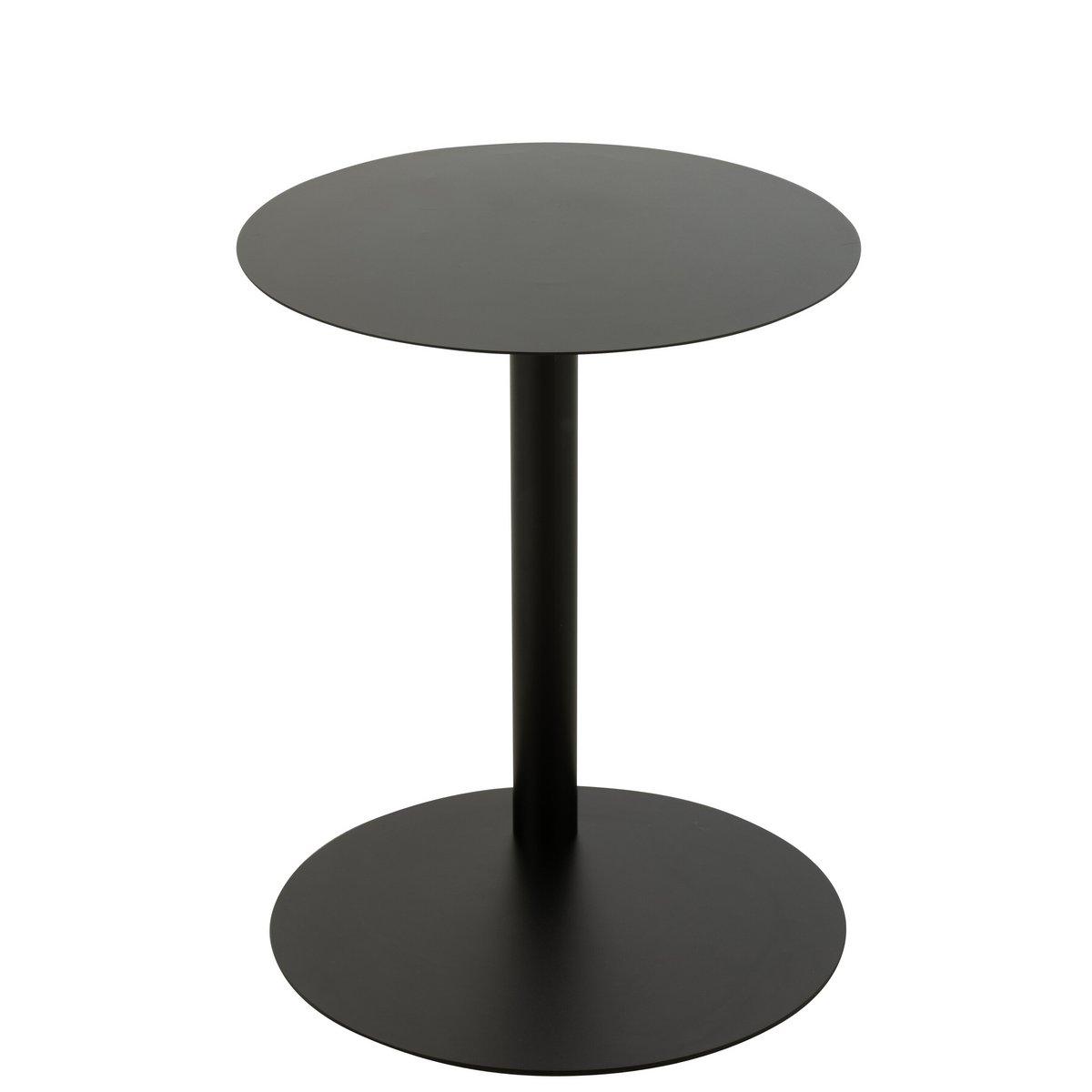 J-Line Beistelltisch Rund Metall Schwarz