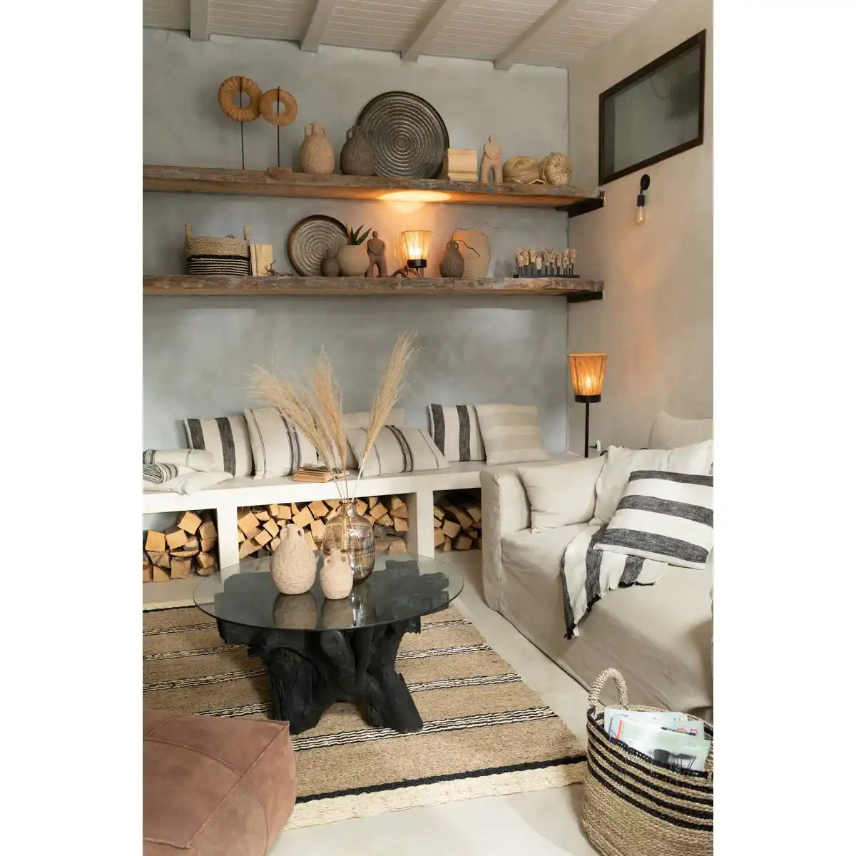 J-Line Tisch Roots – Holz – Schwarz
