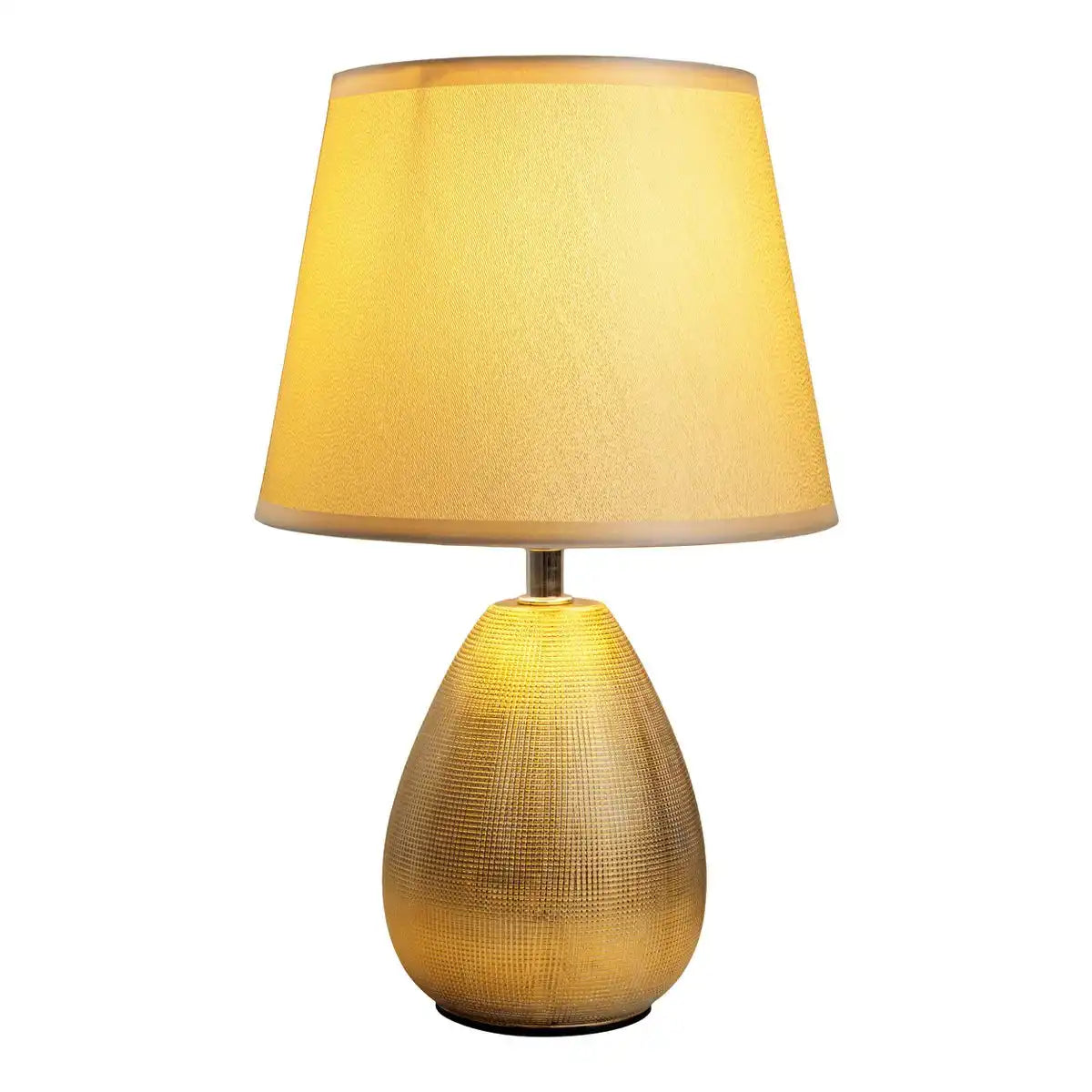 Keramik Tischleuchte "Simply Ceramics", Tischlampe aus Keramik, Gold, mit E14-Fassung, für Esszimmer, Wohnzimmer, Diele oder Büro, 31 cm hoch