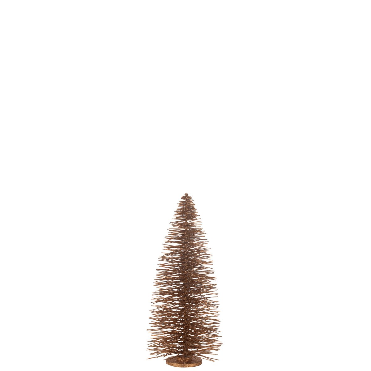 J -Line Dekoration Weihnachtsbaum Glitzer - Holz - braun - groß