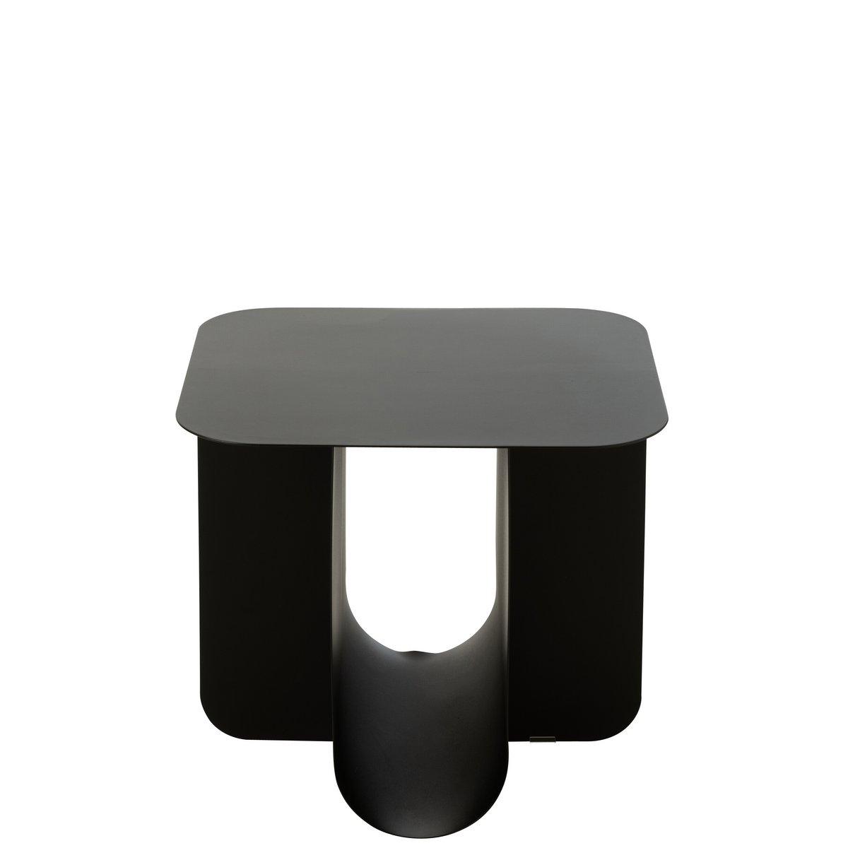 J-Line Beistelltisch, quadratisch, Metall, Schwarz