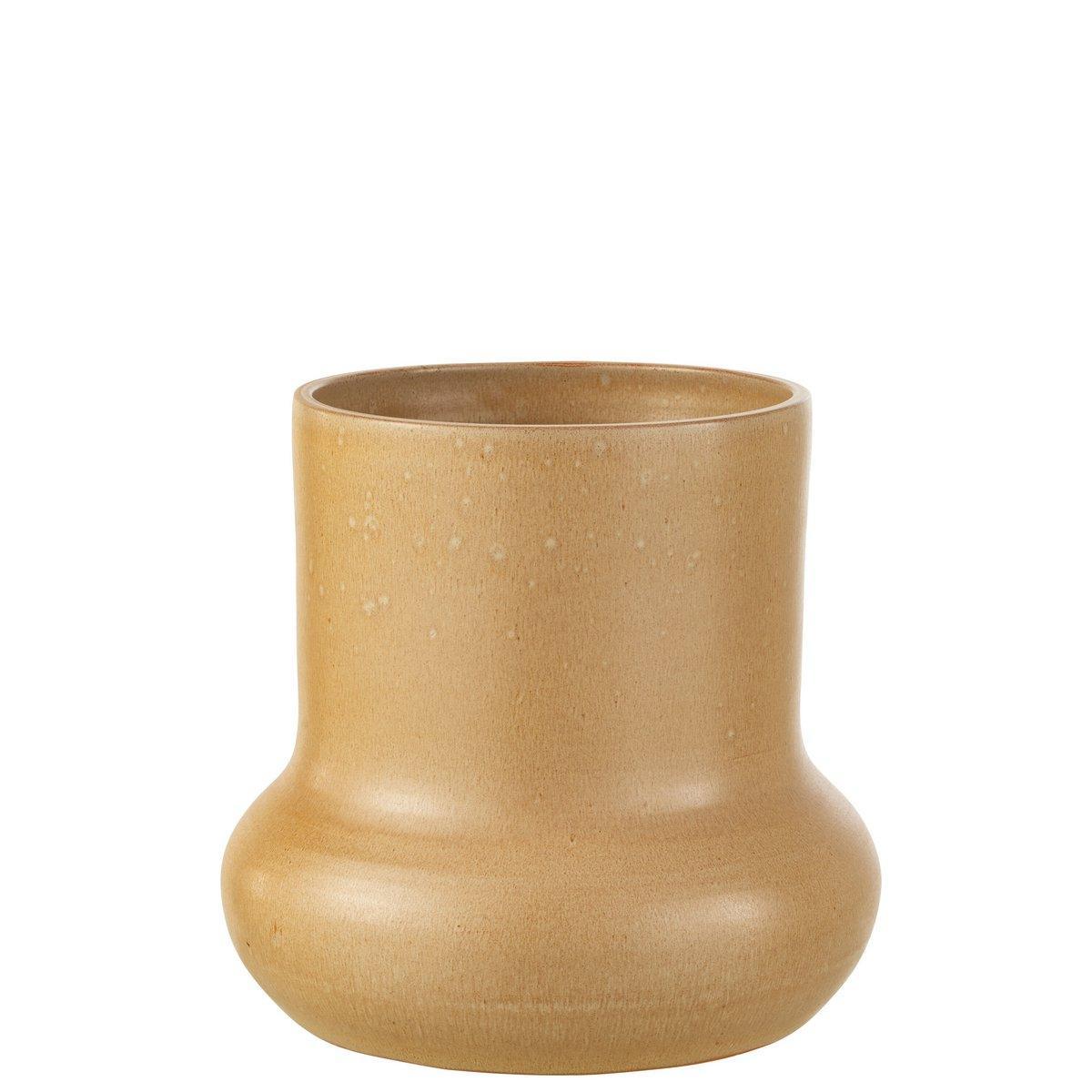 J-Line Blumentopf Organic - Keramik - Beige - Groß