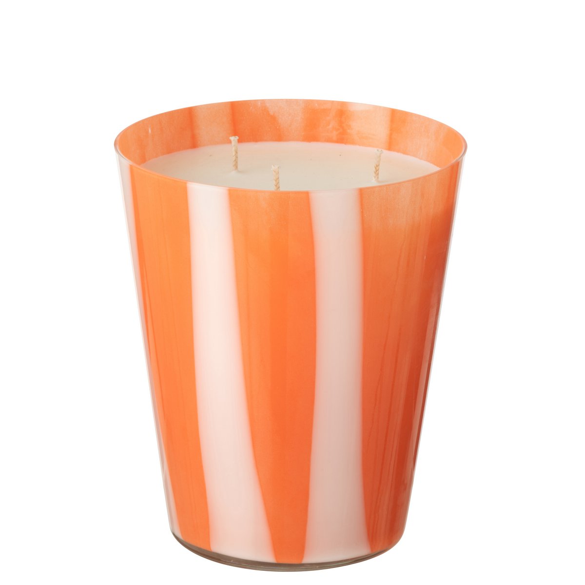 Duftkerze Noa Stripes Orange Large -95 Stunden