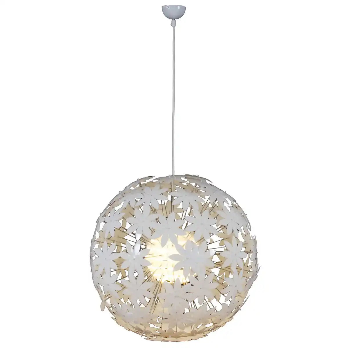 Pendelleuchte "FLOWERY MEADOW" Ø 55 cm, Blüten aus Kunststoff, E27-Fassung