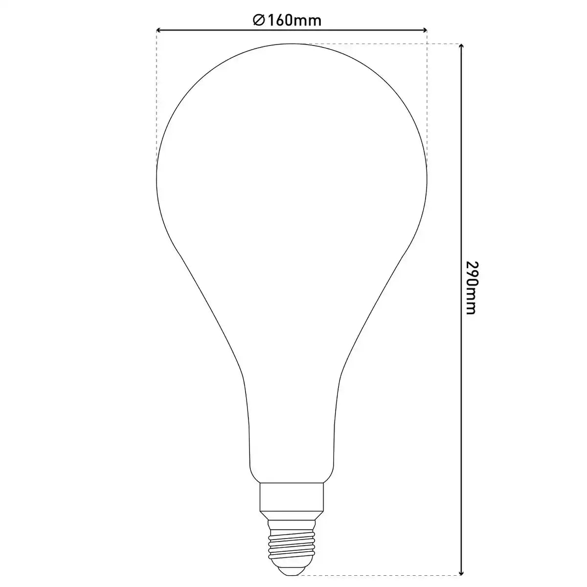 LED Leuchtmittel "DILLY MAX", 5 Watt, Glühbirne aus Metall und Glas, warmweiß, E27-Fassung LED, dekorative LED Lampe ca. 29 cm hoch