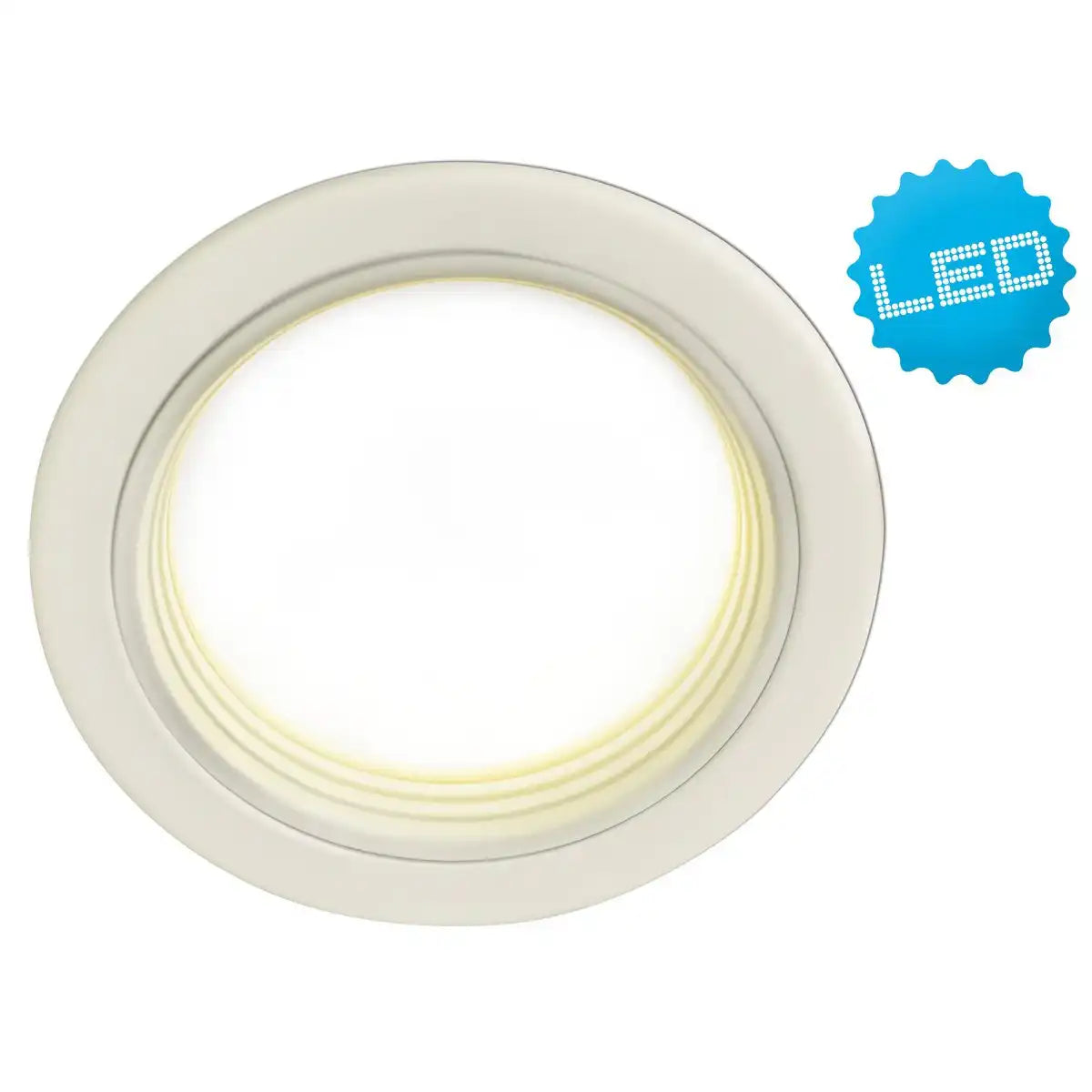 LED- Deckeneinbauleuchte "Point" Ø 15cm, fest verbaute LED mit 10 Watt, neutralweißes Licht, per Phasenan-/abschnitt-Dimmer dimmbar