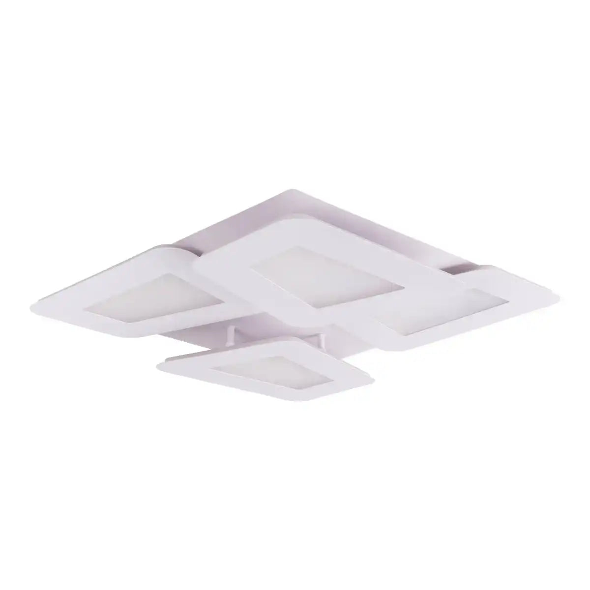 LED Deckenleuchte "SIMEN" 48 x 48 cm, Metall und Kunststoff, weiß, integrierte LEDs, warmweiß