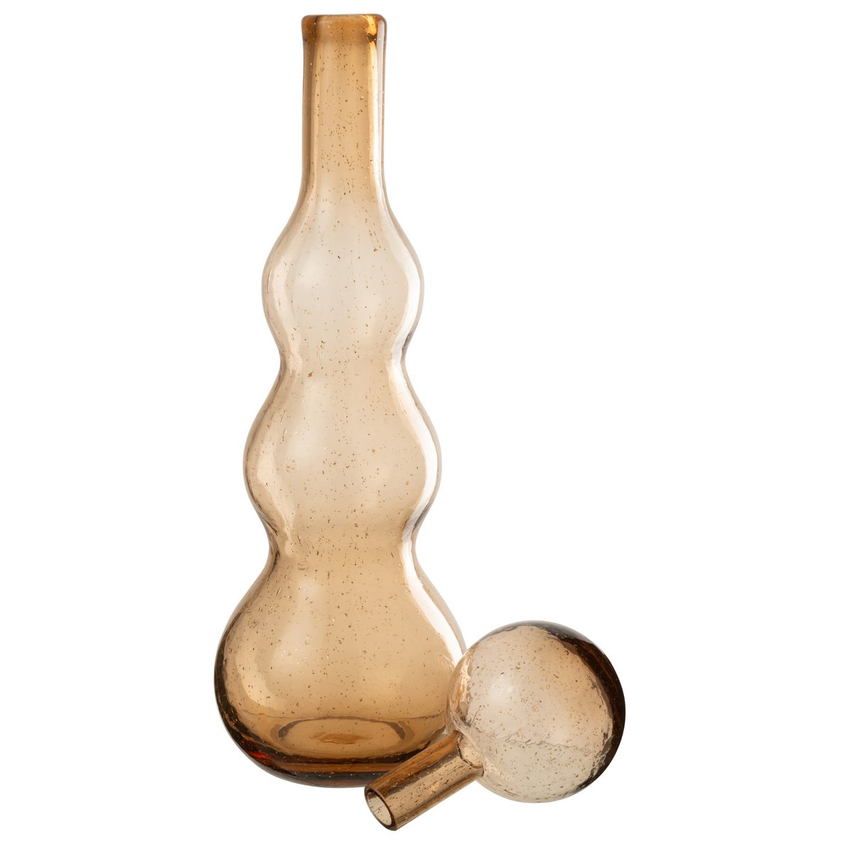 J-line Flasche + Stopp Carol Glass Karamell groß