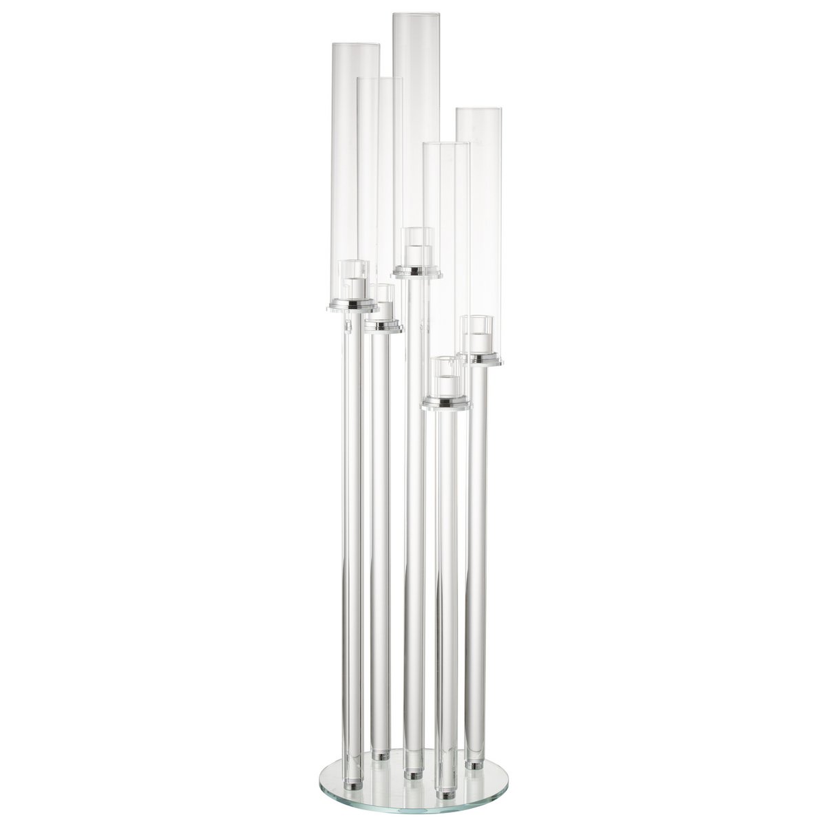 J-Line Kerzenhalter 5 dünnes Glas transparent