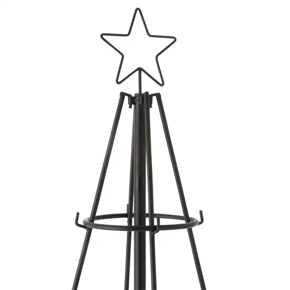 J -Linie Dekoration Weihnachtsbaum 8 Level - Metall - Schwarz - 188 cm hoch