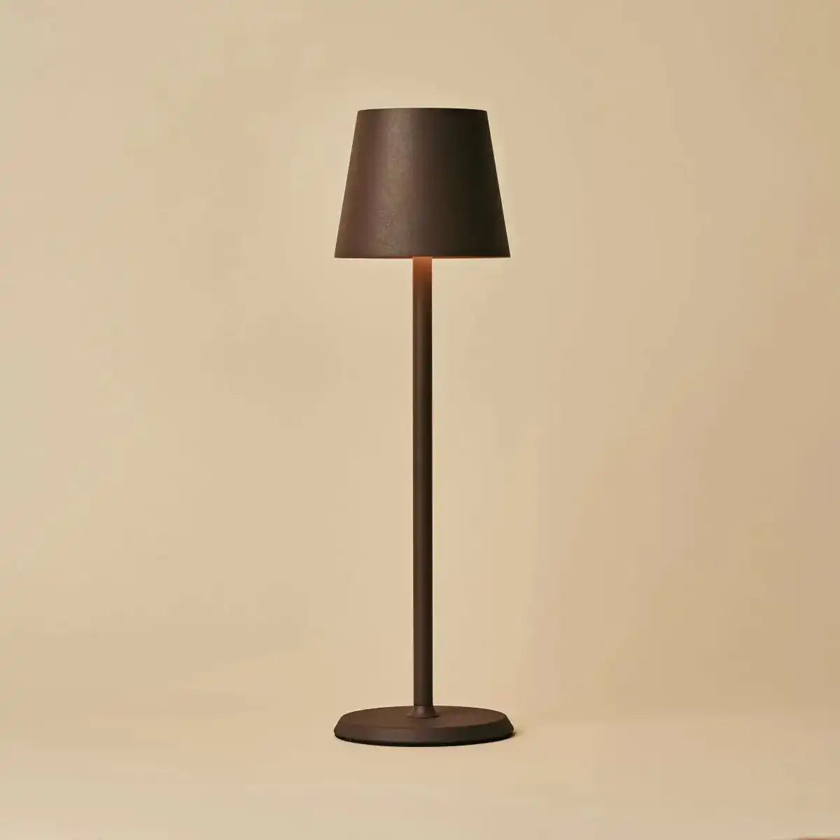 Jasper Mocha Brown - drahtlose Lampe mit Batterie -L -Metall, dimmbare und 3 Lichtstufen