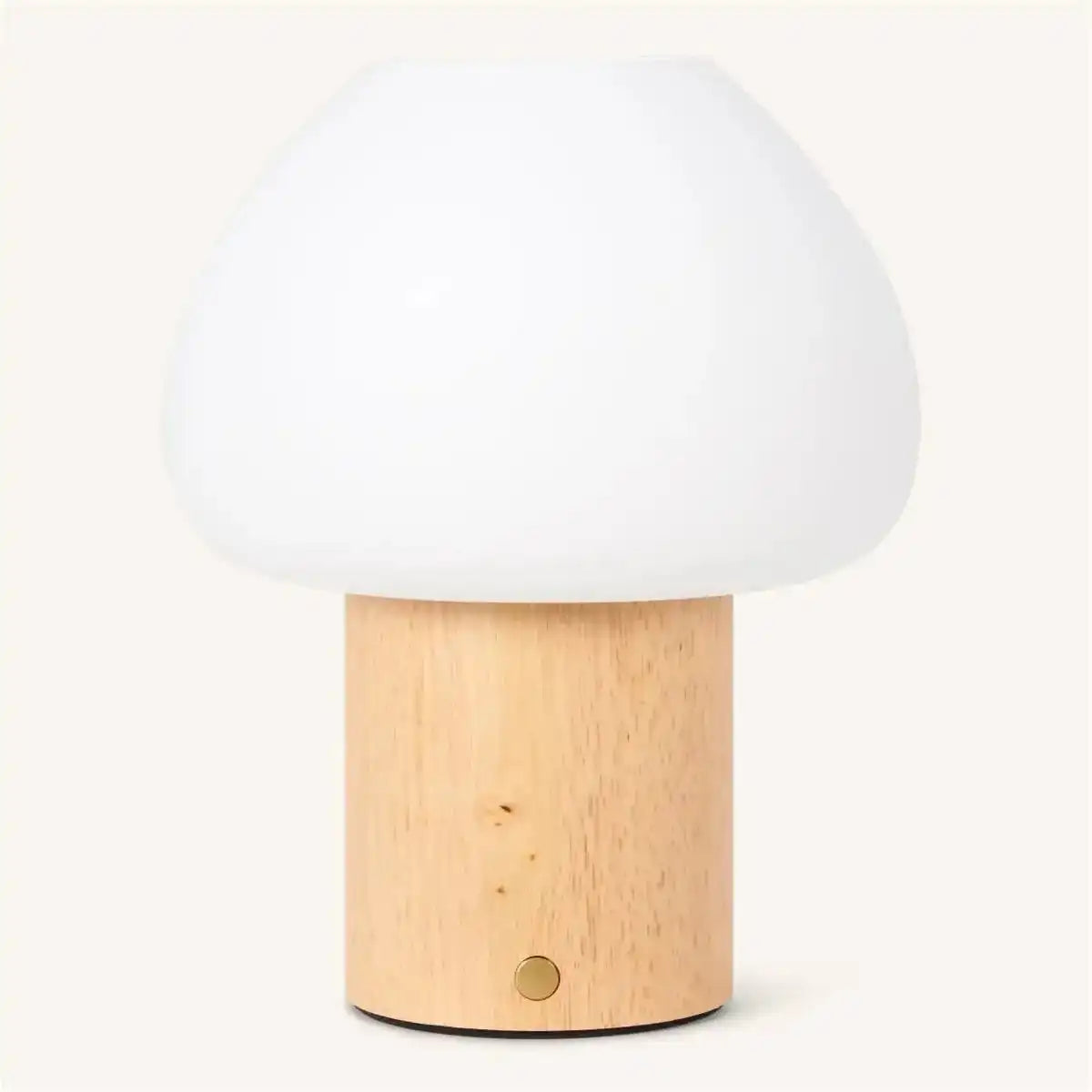 Fynn Hellbraune Holzlampe – wiederaufladbar, dimmbar und stilvoll