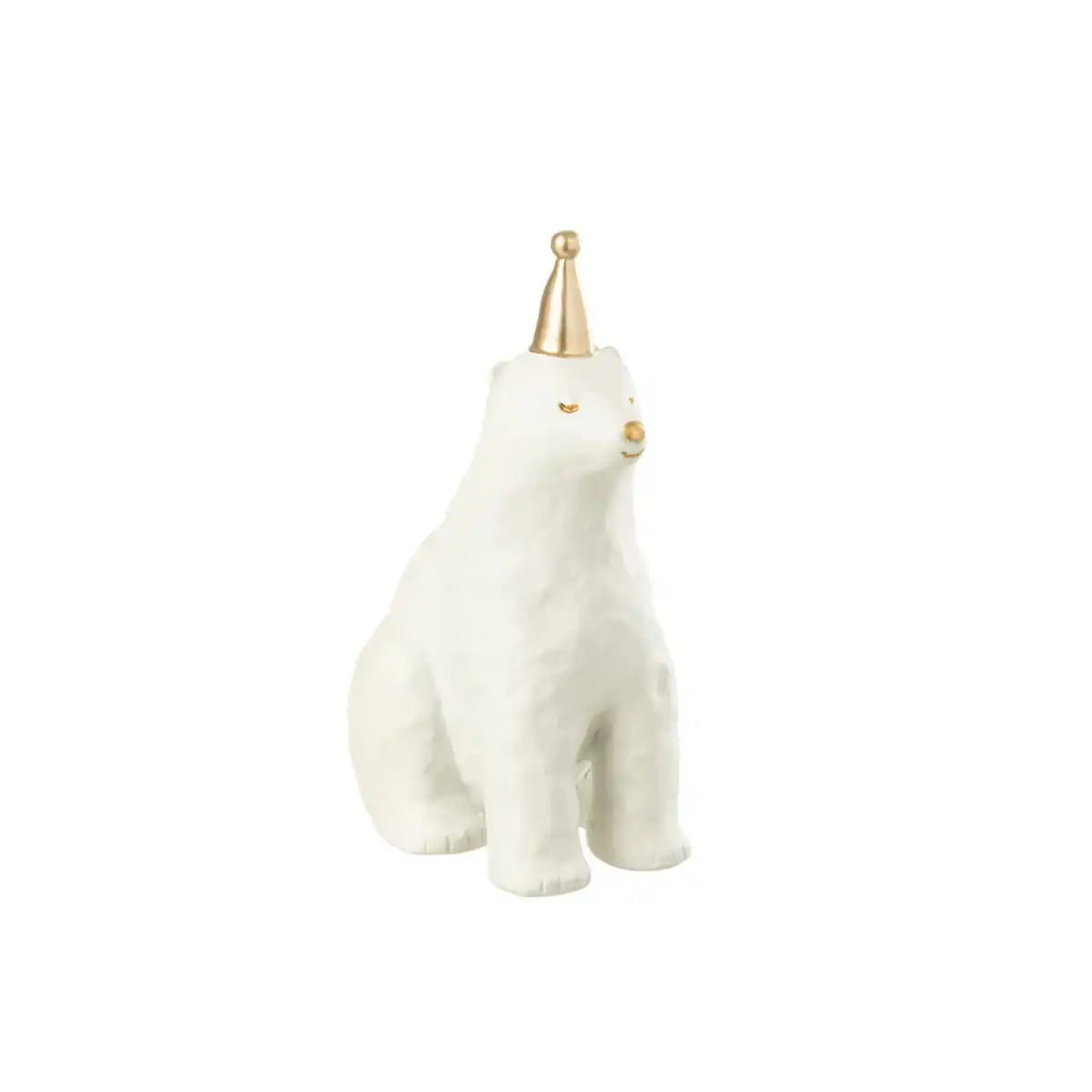 J-Line Polar Bear Party Hut Lime Weiß/Gold farbig