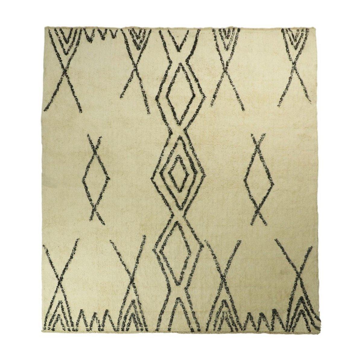 HSM Collection Floor Teppich Doppelfenster -200x300-schwarz/weiß-cotton
