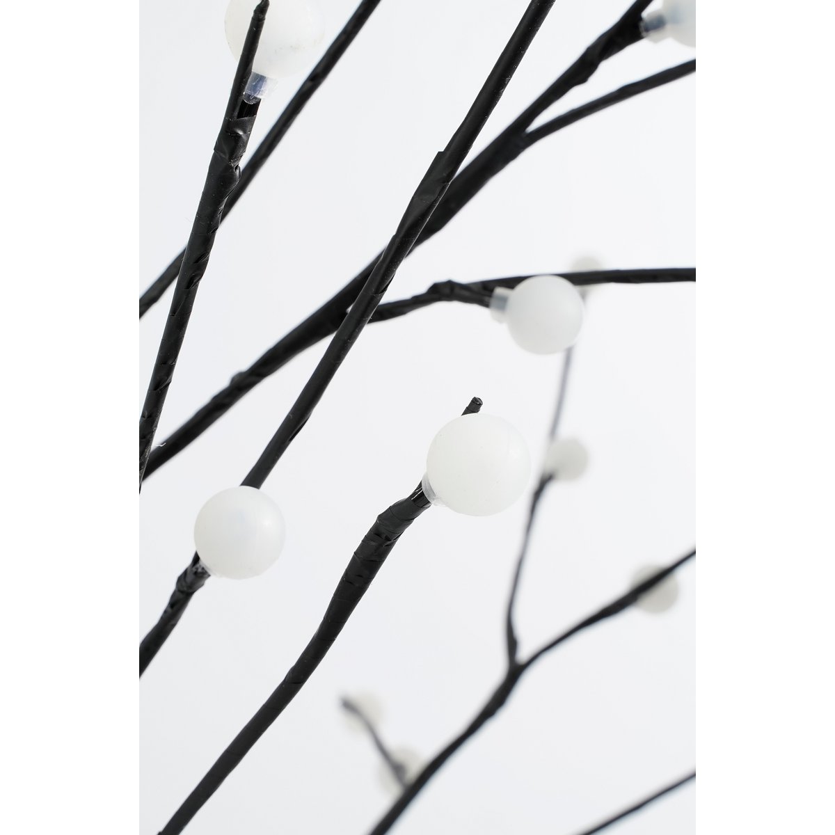 Baum mit klassischer weißer LED-Beleuchtung – H150 x Ø80 cm – Metall – Schwarz