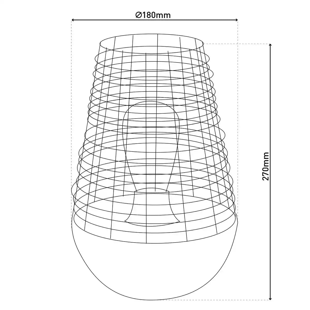 LED Dekoleuchte 27 cm hoch, aus Metall in Schwarz,, fest verbaute LED, Deko für Außen