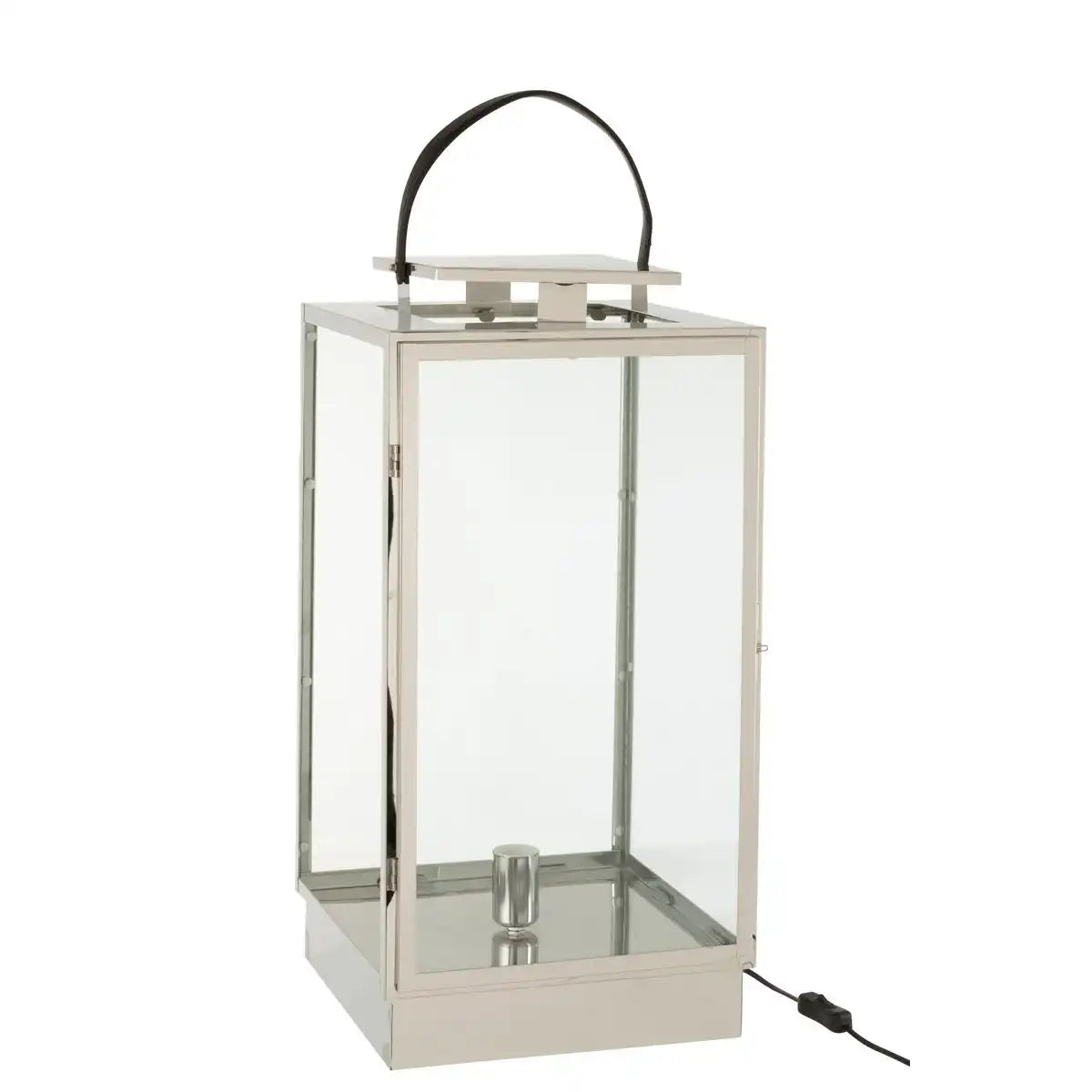 J-Line Laternenlampe - Metall/Glas - Silber