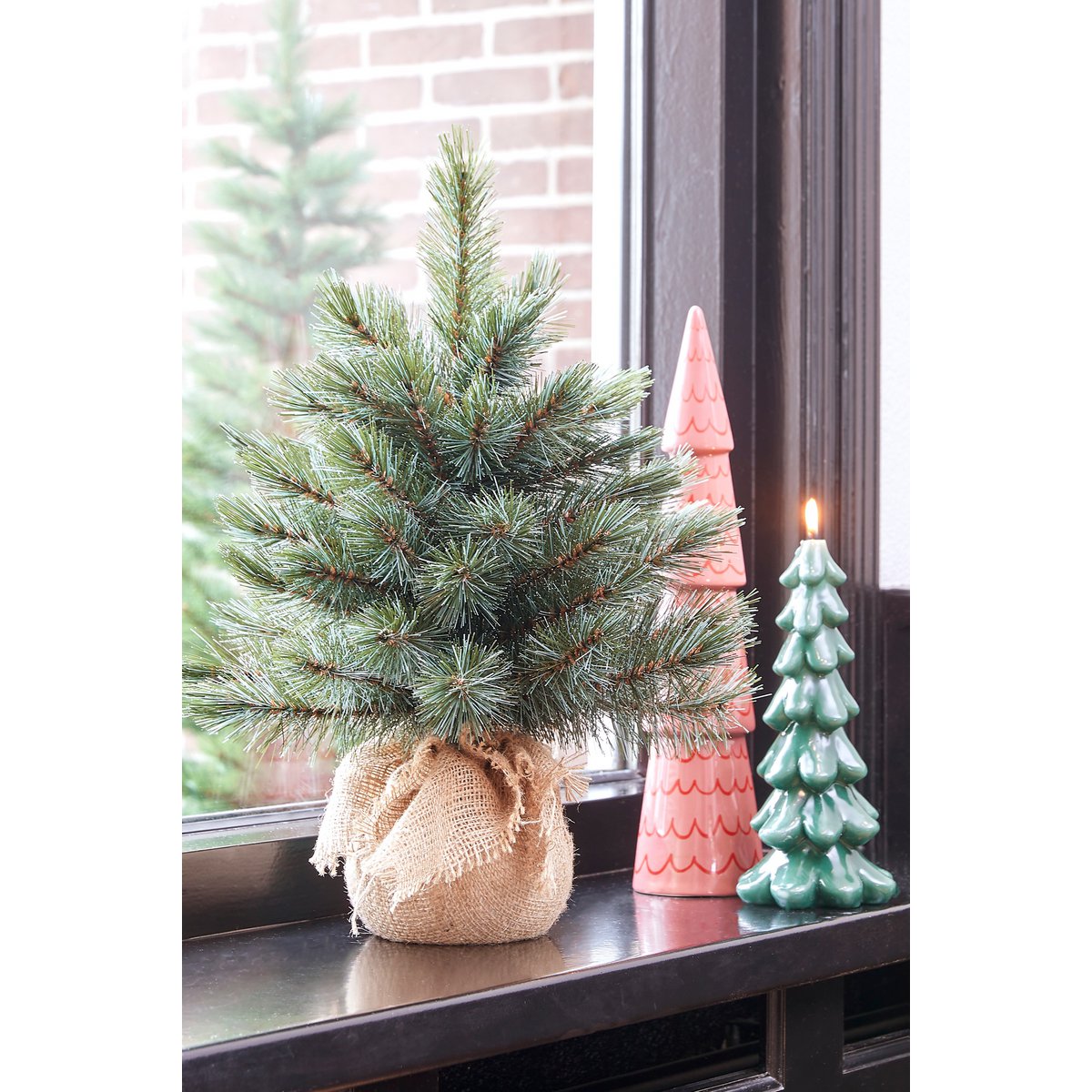 Künstlicher Weihnachtsbaum aus Jute – H45 x Ø36 cm – Blau