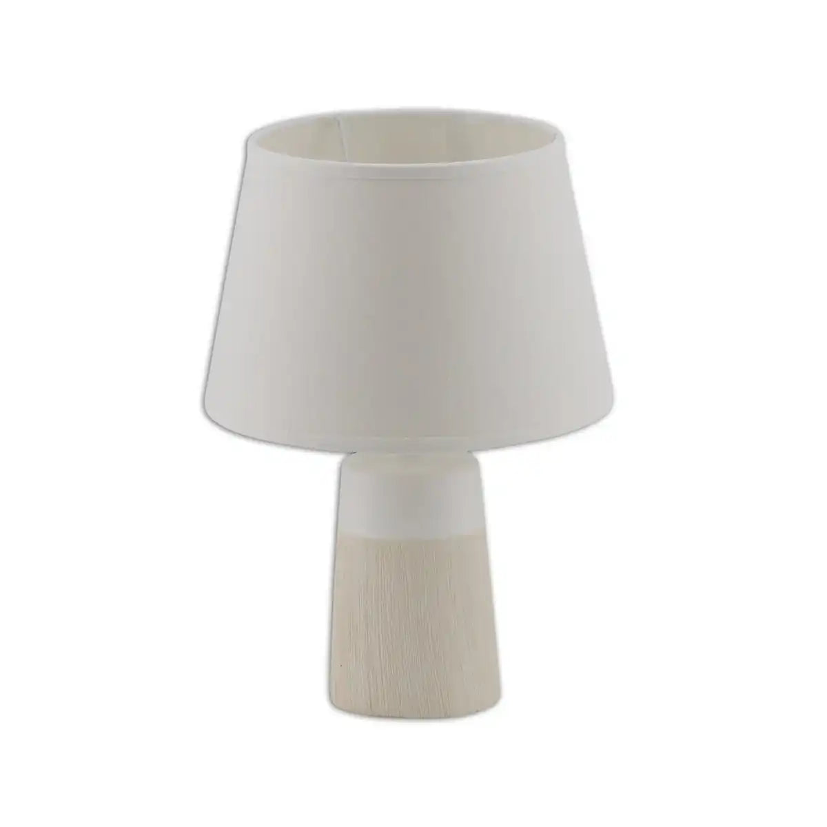 Keramik Tischleuchte "TALIA", Tischlampe aus Keramik, beige/weiß, mit E14-Fassung, für Esszimmer, Wohnzimmer, Diele oder Büro, 31 cm hoch