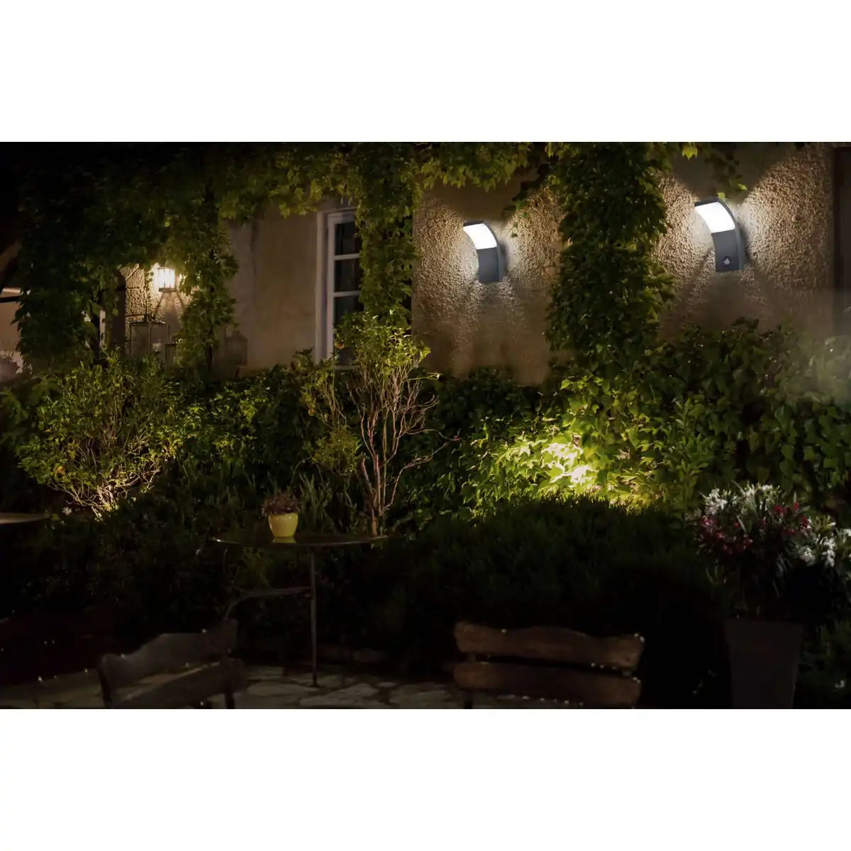 LED Außenwandleuchte "ORBIS" , aus Metall und Kunststoff in Anthrazit, mit integrierter LED