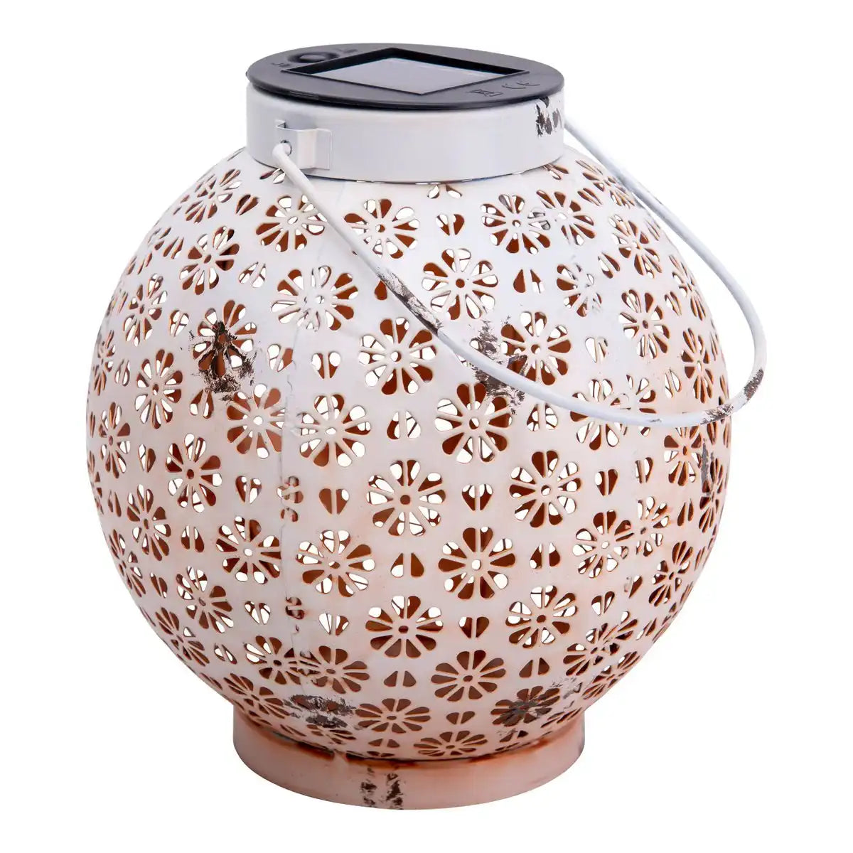 LED Deko-Solarleuchte L/B: 18 cm weiß