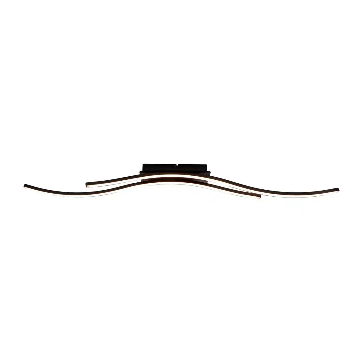 LED Deckenleuchte "ONDA", Deckenlampe aus Metall und Kunststoff in Schwarz, mit fest verbauten LEDs, Deckenleuchte LED, 96 cm lang