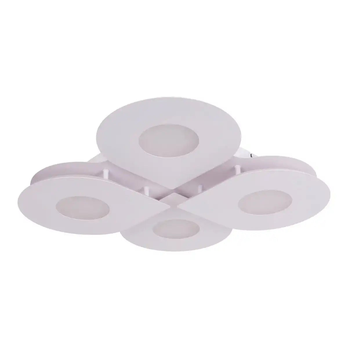 LED Deckenleuchte "SMILLA" weiß, 50 x 50 cm, 8 cm, Metall und Kunststoff, integrierte LEDs, 2400 lm, dimmbar, CCT-Funktion 3.000-6.500 K, Nachtlichtfunktion.