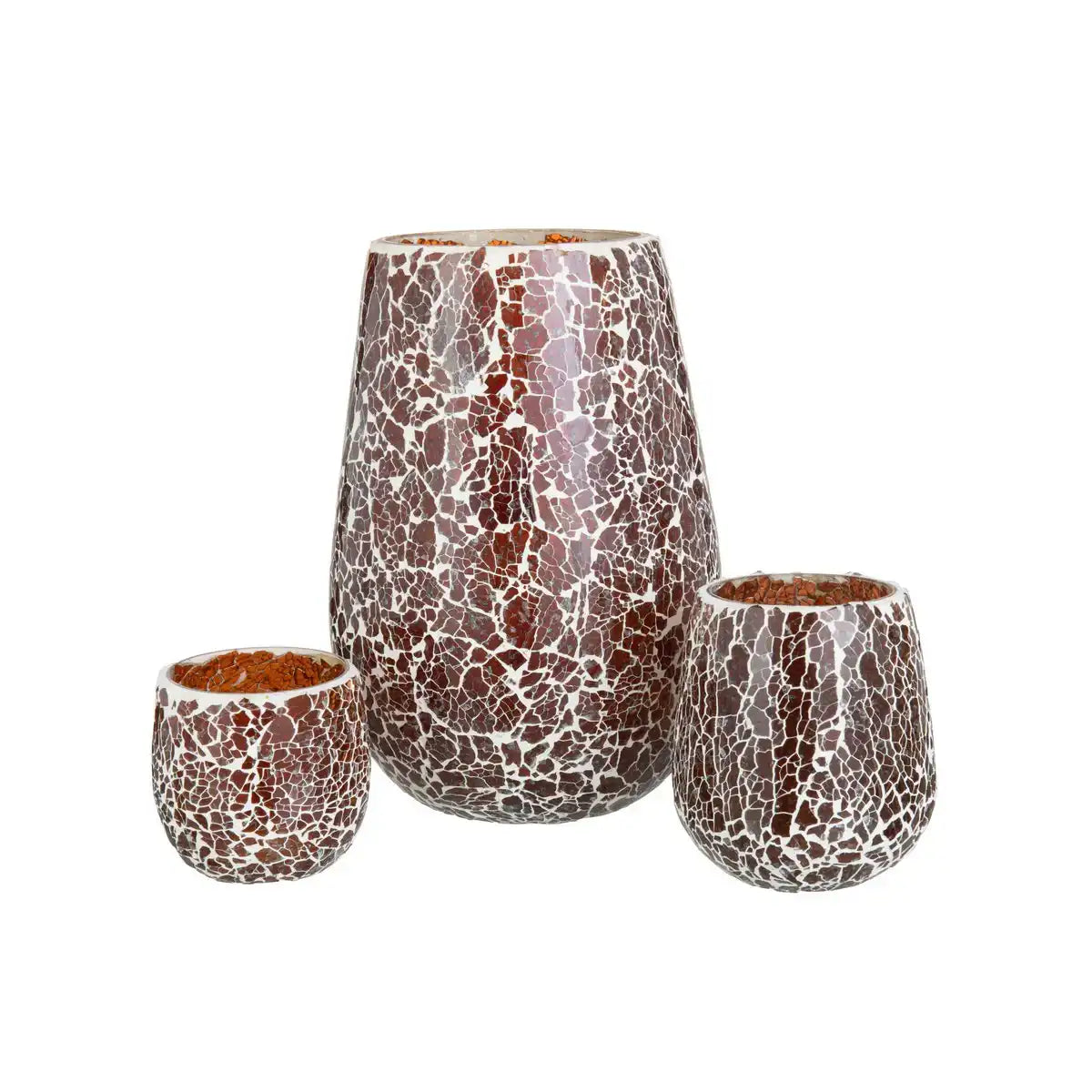 J-Line Kerzenhalter Ali – Glas – Braun – groß