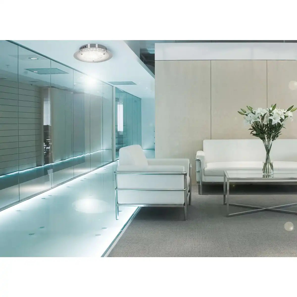 LED Deckenleuchte "CHUR" mit Kristalleffekt