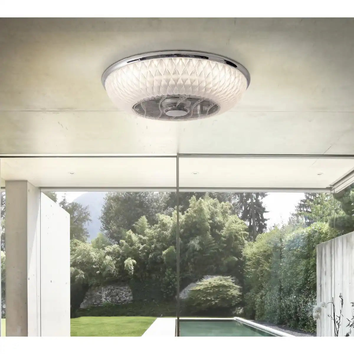 LED Deckenleuchte "VIENTO" mit Ventilator, aus Metall und Kunststoff, mit integrierten LEDs, Beleuchtung für Wohnräume oder Büro