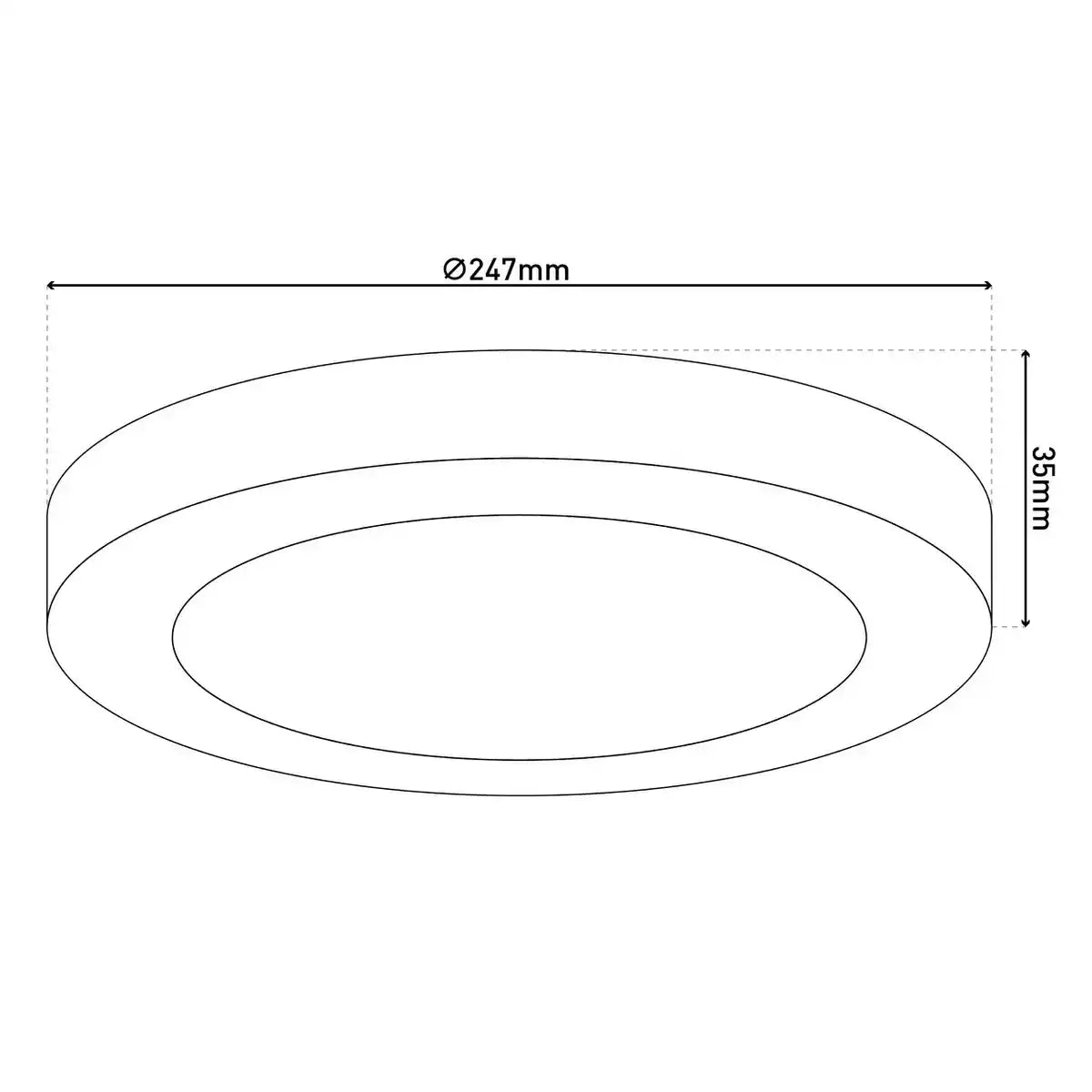 LED Ein-/Aufbauleuchte "KOMPLEX" D: 24,6cm