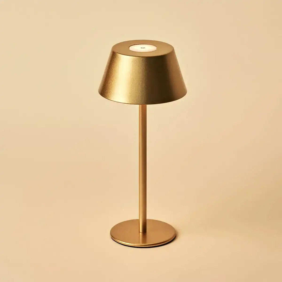 Milou Gold - Tischlampe ohne Kabel l moderne, Design- und 3 Lichtmodi