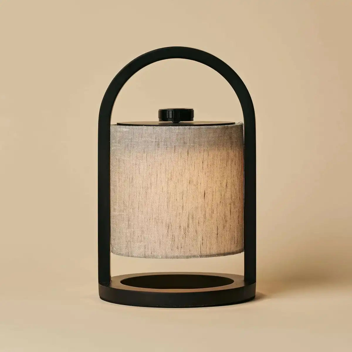 Flussschwarz & grau Holz wiederaufladbare Lampe - dimmbares und schnurloses Licht