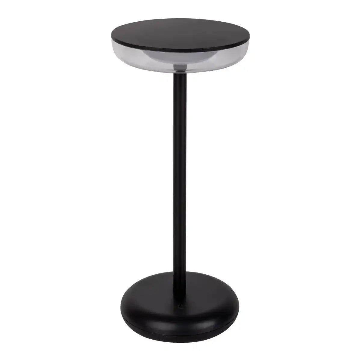 Akku-Tischleuchte "PASI" für Außen und Innen, aus Metall und Kunststoff in Schwarz, dimmbar, mit Touch- und Memory-Funktion, ca. 26 cm hoch
