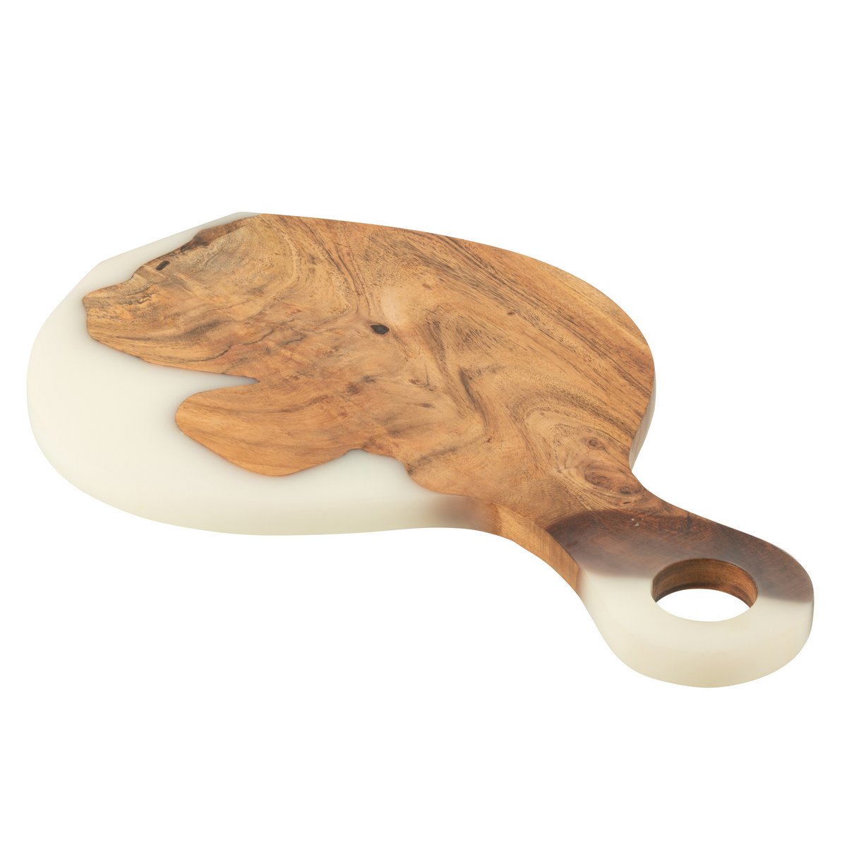 J -line Snijplank modern - Holz/Epoxidharz - Natural/Weiß