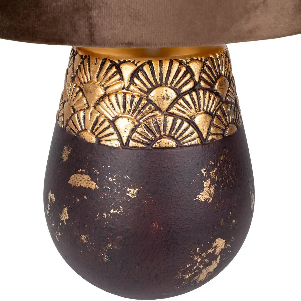 Keramik Tischleuchte "Bronco", Tischlampe, Keramik, beige/grau, mit E14-Fassung, für Esszimmer, Wohnzimmer, Diele oder Büro, 39 cm hoch